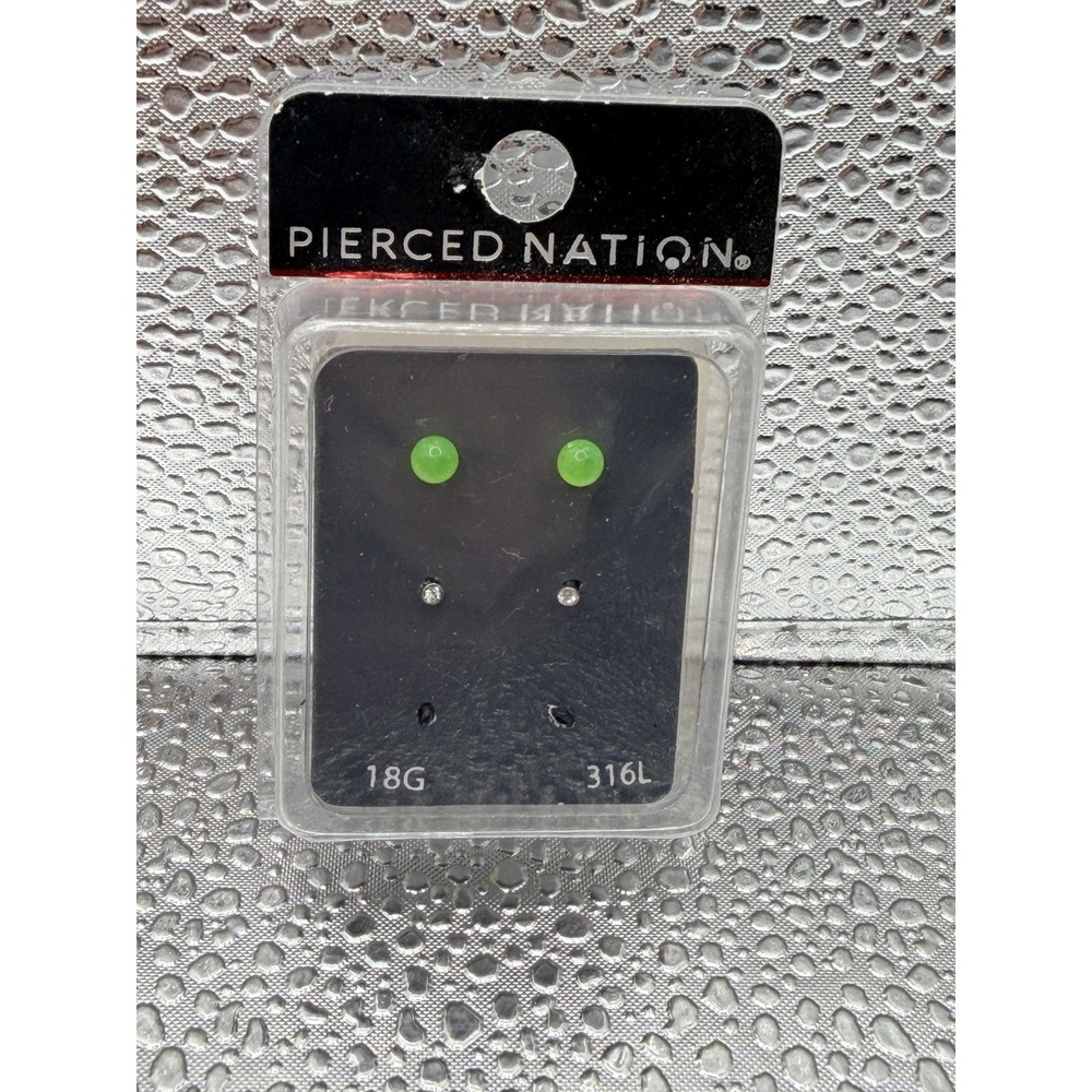 NEW w/ TAGS Pierced Nation Studs -  18G  -  316L One Pair Missing 2 Pairs Studs